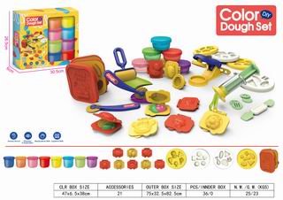 COLOR DOUGH SET 21PCS,