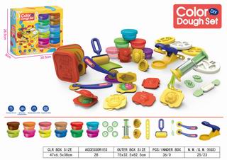 COLOR DOUGH SET 28PCS,
