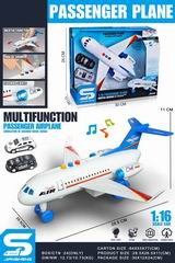 1:16 FRICTION PASSENGER PLANE W/LIGHT & MUSIC,
