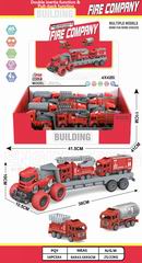 FRICTION FIRE TRUCK 4PCS,