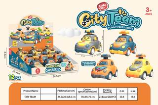 PRESS FRICTION POLICE CAR 12PCS,