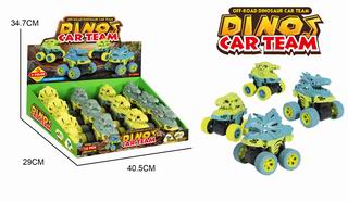 DINOSAUR STUNT CAR 12PCS,