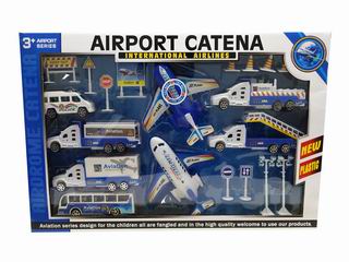 PULL BACK AIRPORT SET W/LIGHT & SOUND,