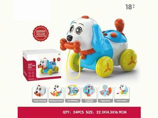 PULL LINE DOG W/MUSIC,