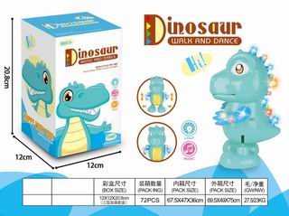 B/O WALK AND DANCE DINOSAUR W/LIGHT & MUSIC,