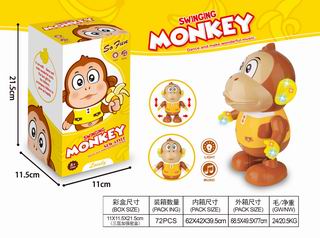B/O SWINGING MONKEY W/LIGHT & MUSIC,