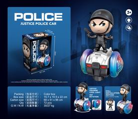 B/O JUSTICE POLICE CAR W/LIGHT & MUSIC,