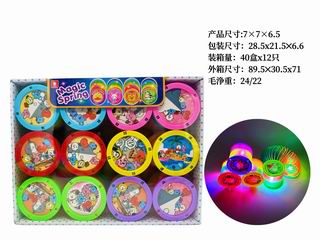 RAINBOW RING W/LIGHT 12PCS,