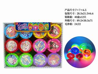 RAINBOW RING W/LIGHT 12PCS,