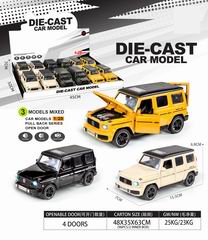 1:28 PULL BACK DIE-CAST CAR W/LIGHT & MUSIC 12PCS,