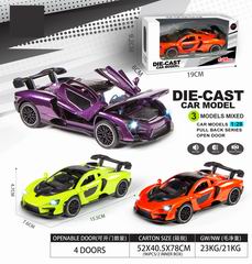 1:28 PULL BACK DIE-CAST CAR W/LIGHT & MUSIC,