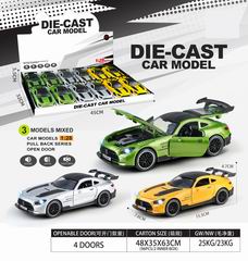 1:28 PULL BACK DIE-CAST CAR W/LIGHT & MUSIC 12PCS,