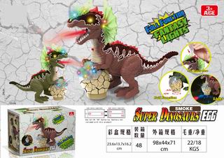 B/O DINOSAUR W/LIGHT & MUSIC & SPRAY,