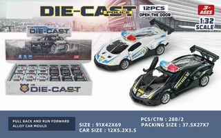 1:32 PULL BACK DIE-CAST CAR 12PCS,