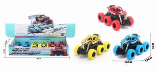 PULL BACK DIE-CAST CAR W/LIGHT & SOUND 12PCS,