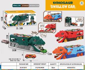 SLIDE DINOSAUR CAR W/LIGHT & SOUND,