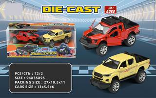 1:36 PULL BACK DIE-CAST CAR 2PCS,