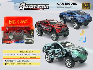 1:32 PULL BACK DIE-CAST CAR W/LIGHT & MUSIC,