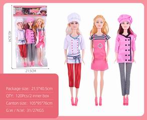11.5 INCH DOLL 3PCS,