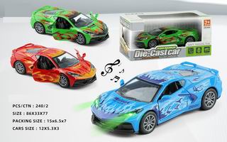 1:32 PULL BACK DIE-CAST CAR W/LIGHT & MUSIC,