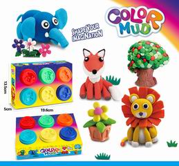 COLOR DOUGH SET 6CANS,