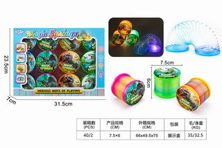 RAINBOW RING W/LIGHT 12PCS,