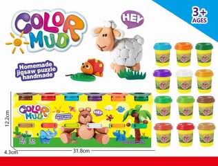 COLOR DOUGH SET 12CANS,