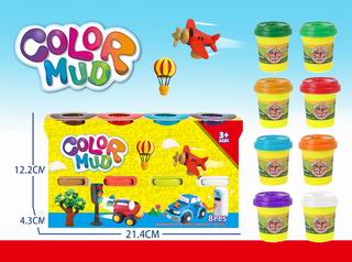 COLOR DOUGH SET 8CANS,
