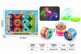 RAINBOW RING W/LIGHT 12PCS,