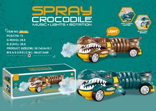B/O CROCODILE W/SPRAY,