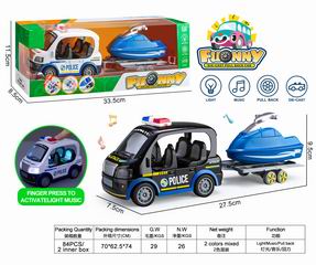 PULL BACK DIE-CAST CAR W/LIGHT & MUSIC,