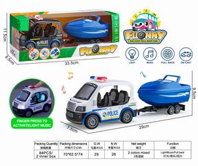 PULL BACK DIE-CAST CAR W/LIGHT & MUSIC,