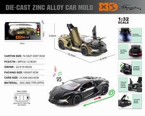 1:32 PULL BACK DIE-CAST CAR W/LIGHT & SOUND,
