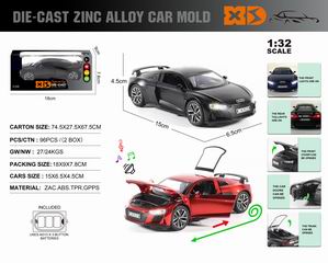 1:32 PULL BACK DIE-CAST CAR W/LIGHT & SOUND,