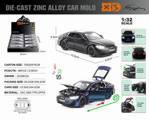 1:32 PULL BACK DIE-CAST CAR W/LIGHT & SOUND 8PCS,
