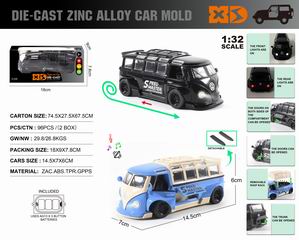 1:32 PULL BACK DIE-CAST CAR W/LIGHT & SOUND,