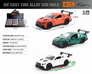 1:36 PULL BACK DIE-CAST CAR 12PCS,