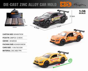 1:36 PULL BACK DIE-CAST CAR 12PCS,