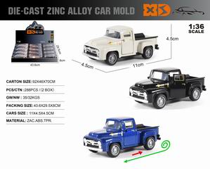 1:36 PULL BACK DIE-CAST CAR 12PCS,