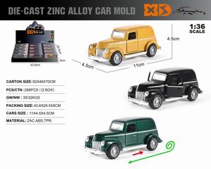 1:36 PULL BACK DIE-CAST CAR 12PCS,