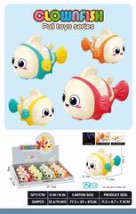 PULL LINE FISH W/LIGHT 12PCS,