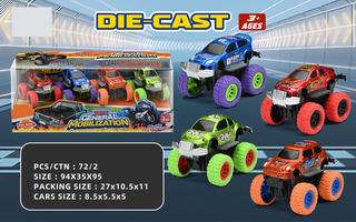 1:50 FRICTION DIE-CAST CAR 4PCS,