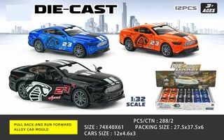 1:32 PULL BACK DIE-CAST CAR 12PCS,