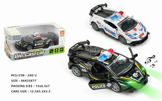1:32 PULL BACK DIE-CAST CAR W/LIGHT & MUSIC,