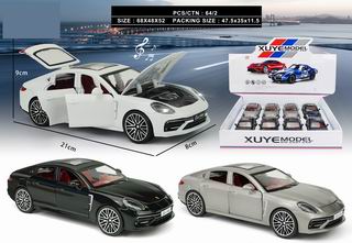1:24 PULL BACK DIE-CAST CAR W/LIGHT & MUSIC 8PCS,