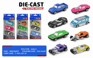 1:64 SLIDE DIE-CAST CAR 3PCS,