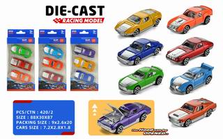 1:64 SLIDE DIE-CAST CAR 3PCS,