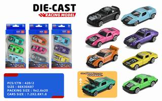 1:64 SLIDE DIE-CAST CAR 3PCS,