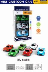 PULL BACK DIE-CAST CAR 3PCS,