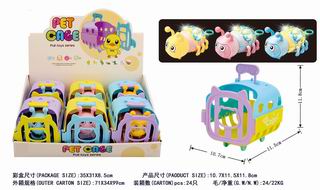 PULL LINE BEE W/LIGHT 6PCS,
